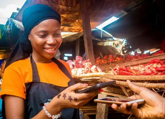 a woman who works at the market